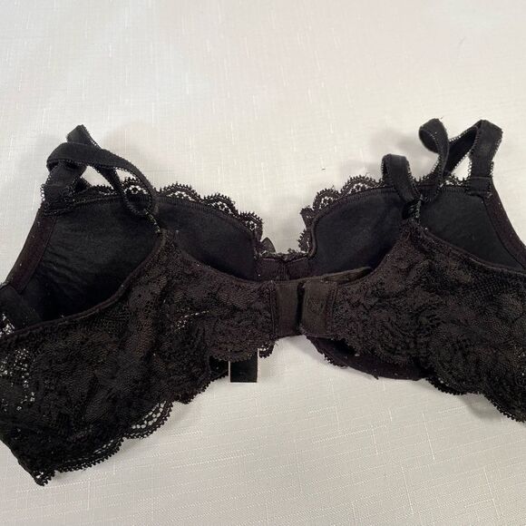 BLACK VICTORIA’s SECRET DREAM ANGELS LINED DEMI BRA 32C - Picture 2 of 7